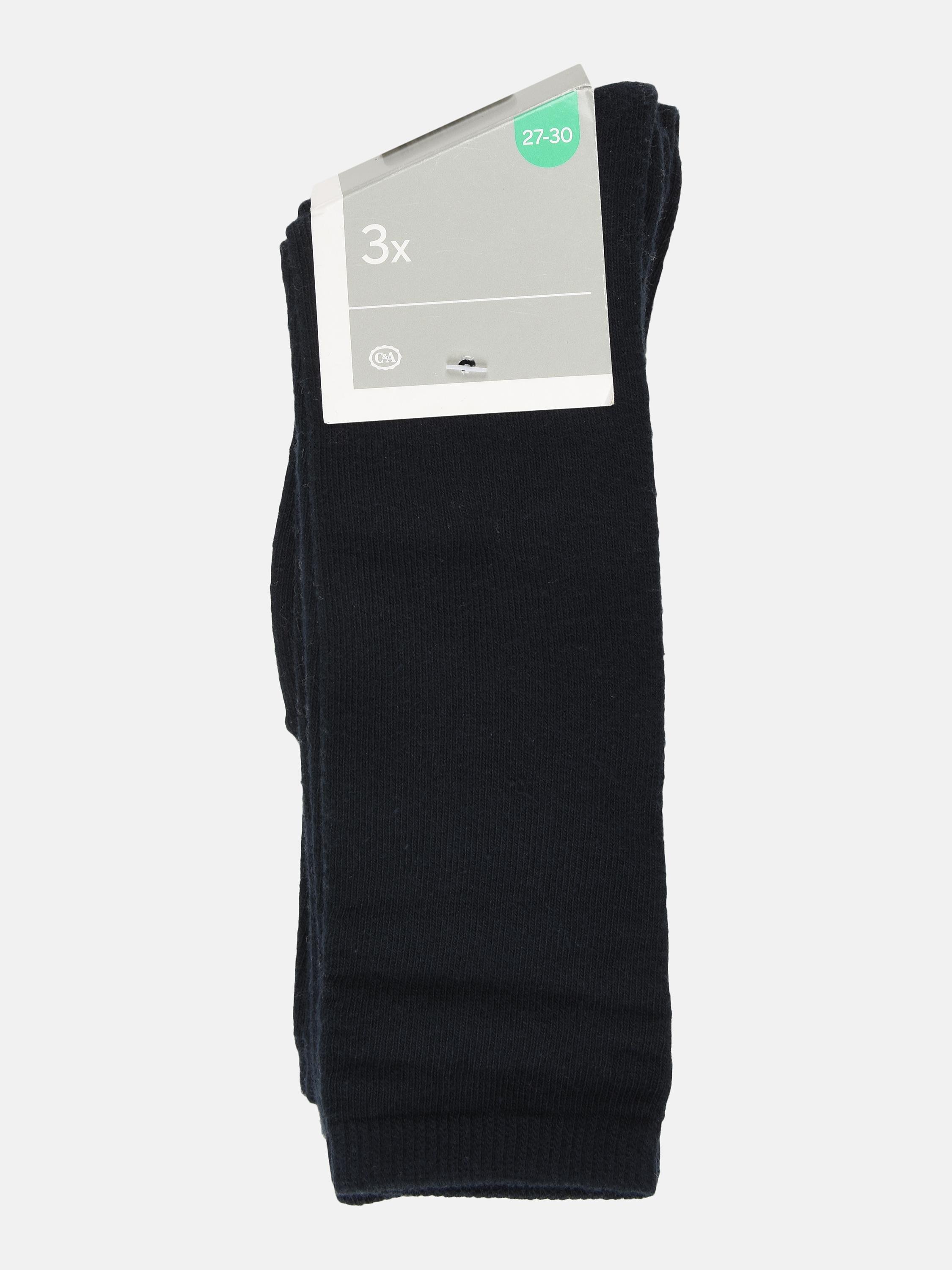 Гольфы C&A рост 24-26 3 пары Темно-синий (4182279892700)