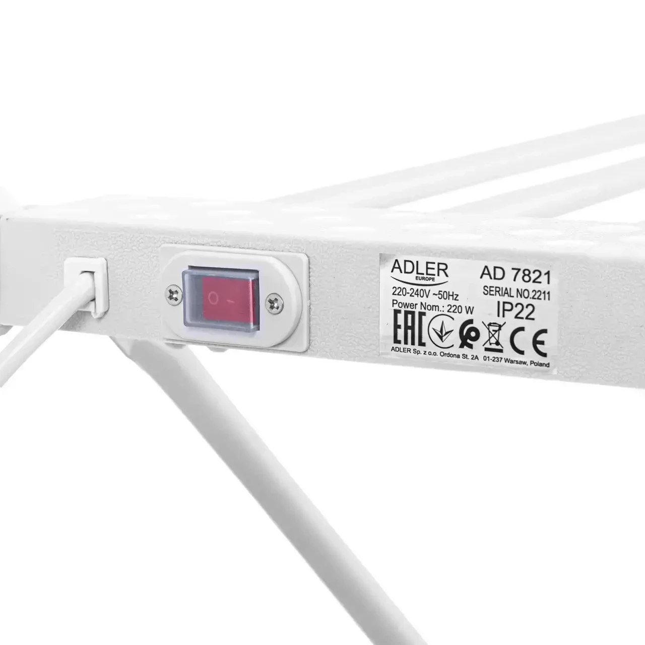 Сушарка для білизни електрична Adler AD 7821 складана (5903887809641) - фото 2