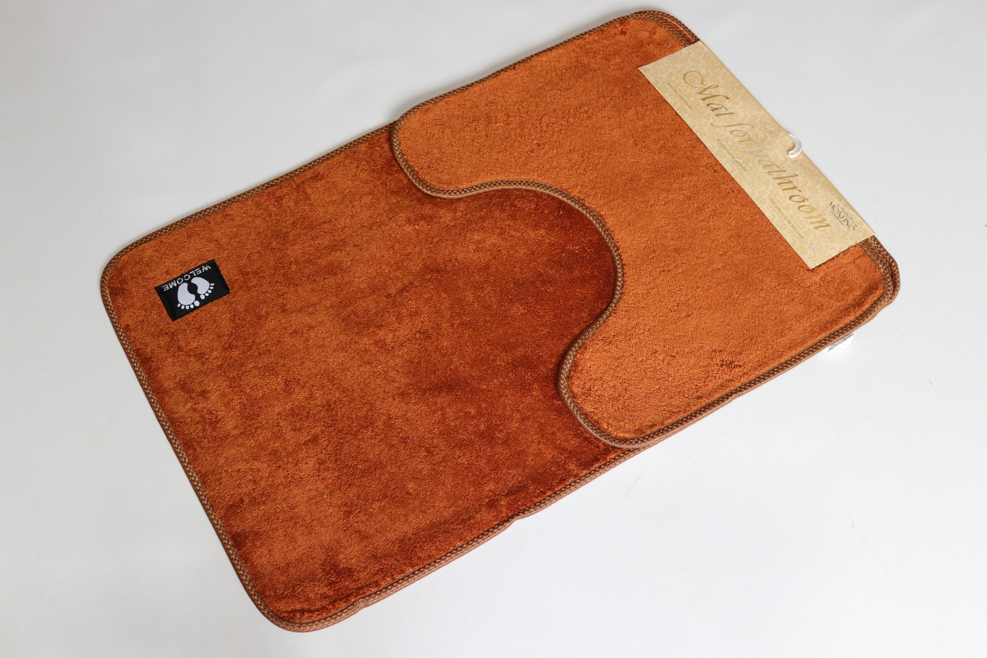 Набор ковриков для ванной комнаты Monfino MF-5213 80x50/40x50 см Terracotta (27306771)