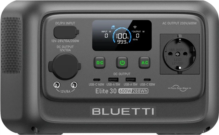 Зарядна станція BLUETTI Elite 30 V2 600 Вт 288 Вт⋅год LiFePO4 (9331257)