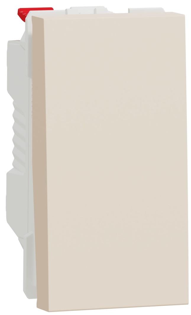 Выключатель Schneider Electric Unica New одноклавишный схема 1 10 А 1 модуль ABS-UV Бежевый (NU310144)