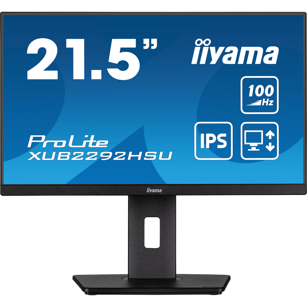 Монітор IPS Iiyama XUB2292HSU-B6 безрамковий/поворотний екран 21,5" Чорний (f2b1a059)