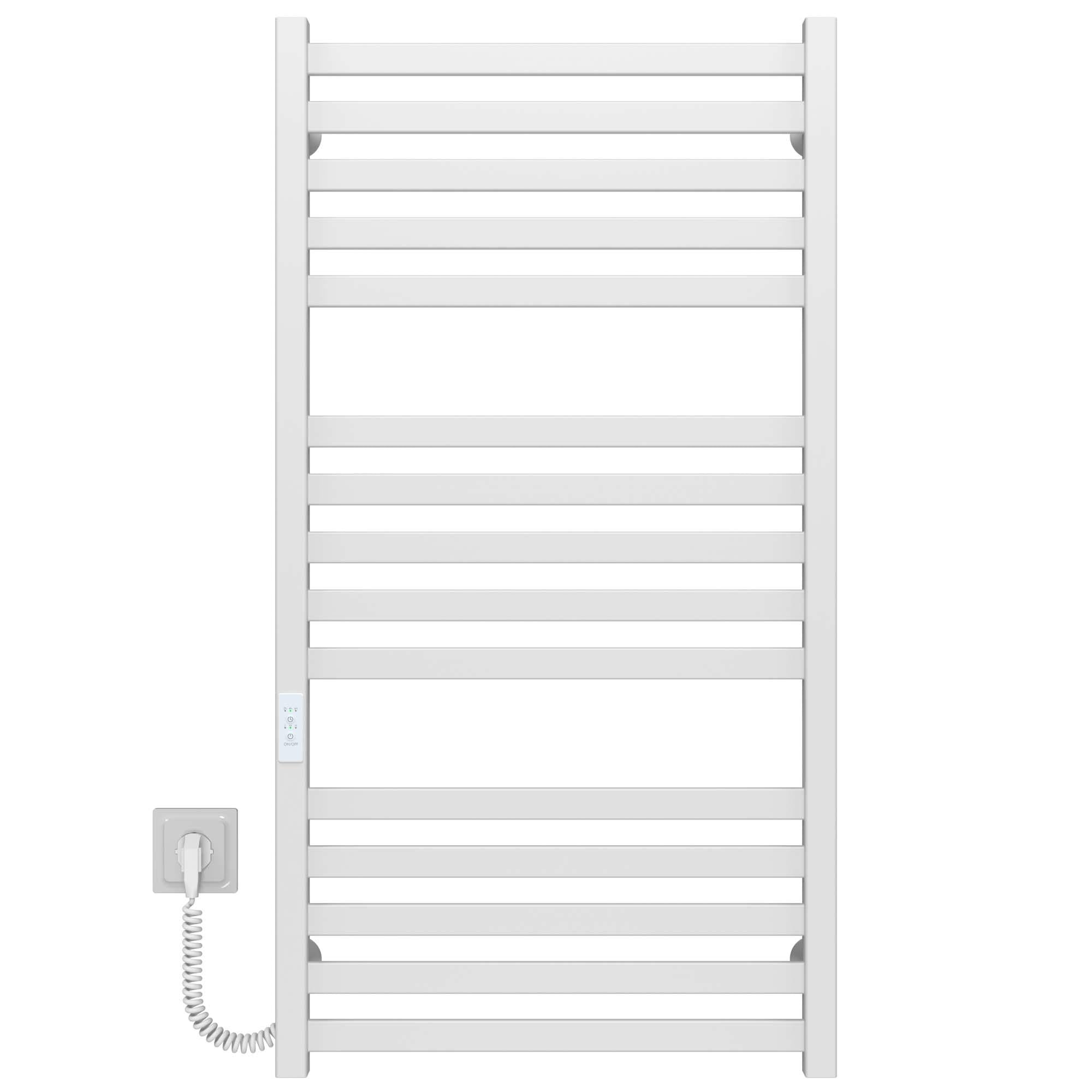 Полотенцесушитель электрический Deffi Magnus П15 WD04 левое подключение нержавеющая сталь 500х1000 мм Белый (A.MA.100.50.15.E.W.L.4)