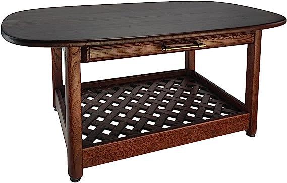 Журнальный столик Wood Wedge из натурального ясеня с ящиком 90х50х47 см (100048) - фото 1