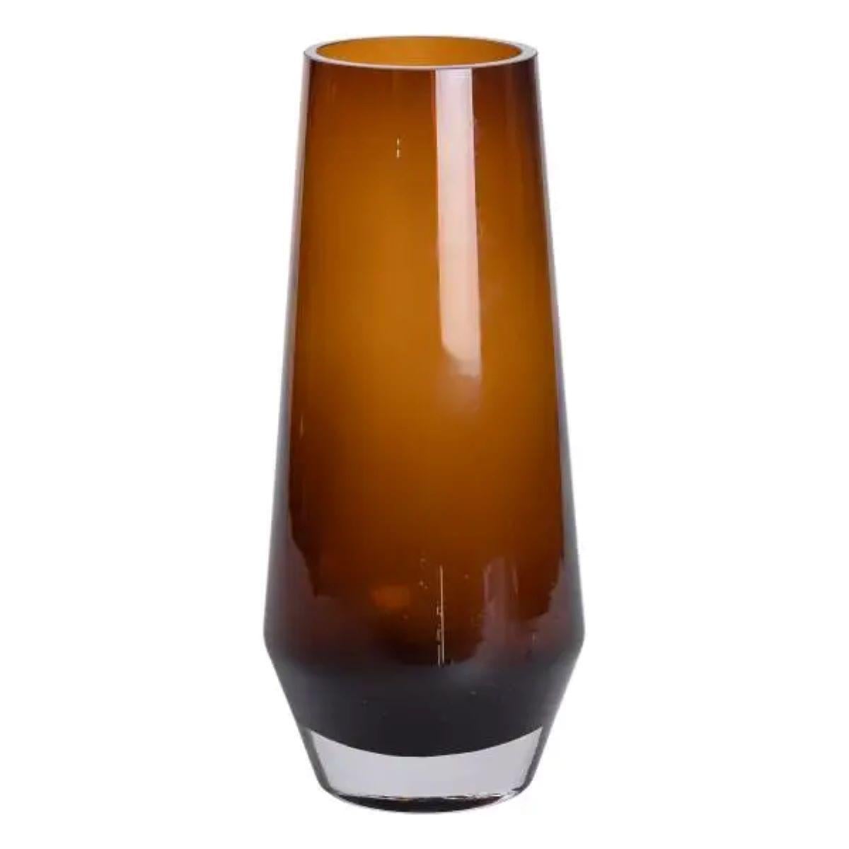 Ваза для цветов из цветного стекла 32 см 2,7 л Коричневый (6645)