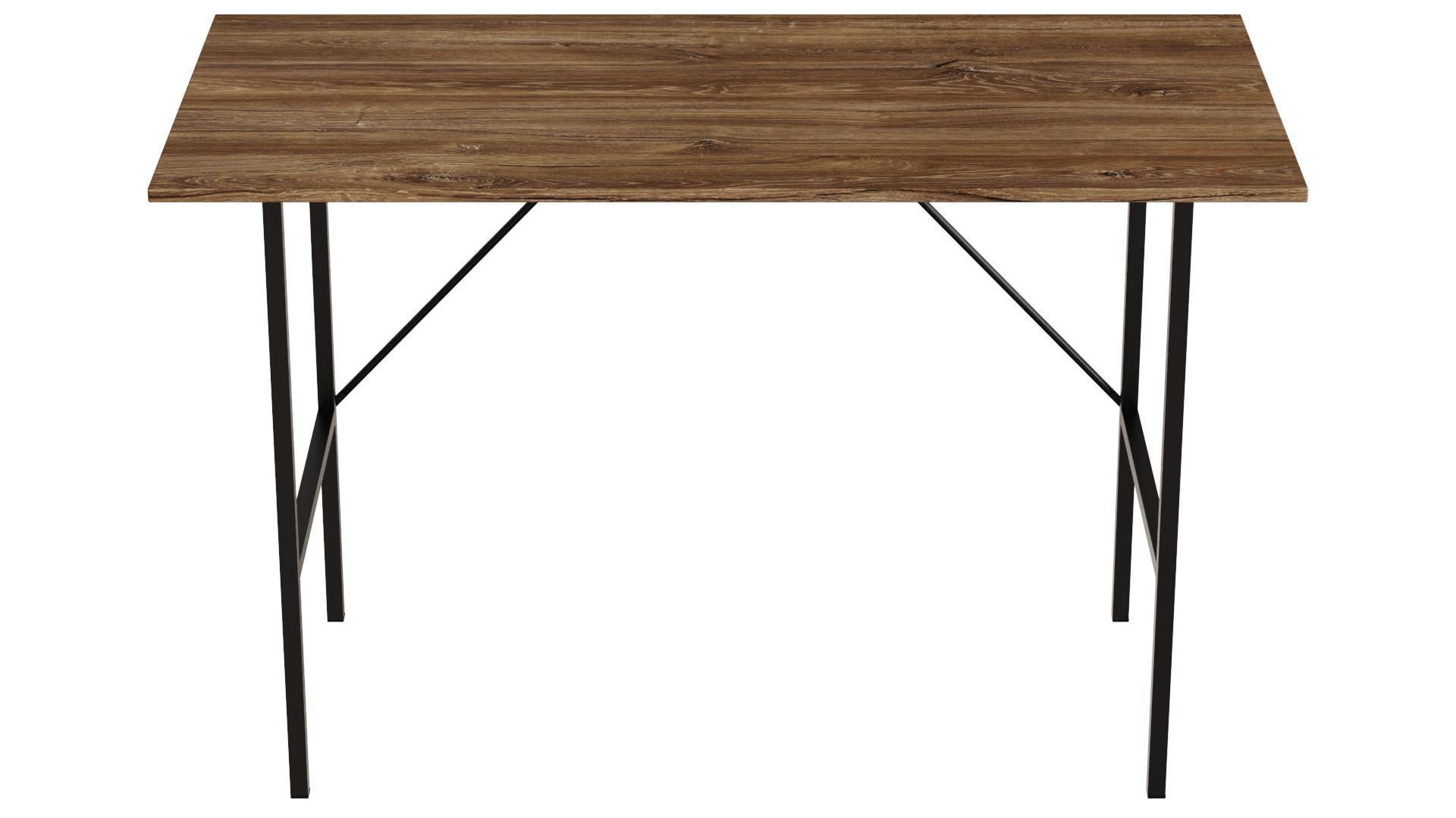 Письмовий стіл комп'ютерний Ferrum-decor Line Тайм 16 мм 750x1200x600 мм метал Чорний/ДСП Дуб Таверна (TIME127)