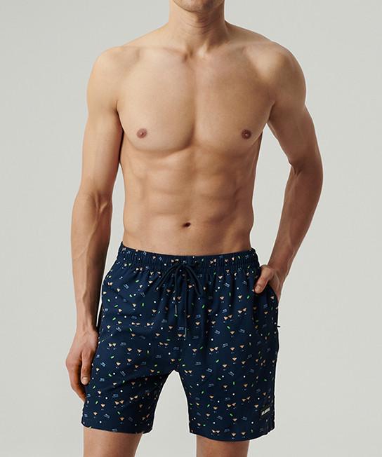 Шорти пляжні чоловічі Atlantic KMB-221 3XL Темно-синій (27565697)