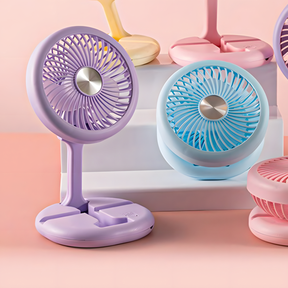 Вентилятор портативний настільний на акумуляторі 400 мАг USB 2 режими тримач для телефону Бузковий (27432467) - фото 6 Вентилятор портативний настільний на акумуляторі 400 мАг USB 2 режими тримач для телефону Бузковий (27432467) - фото 6