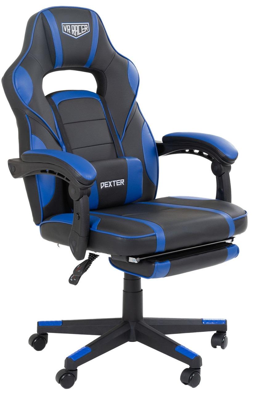 Крісло VR Racer Dexter Webster Чорний/Синій