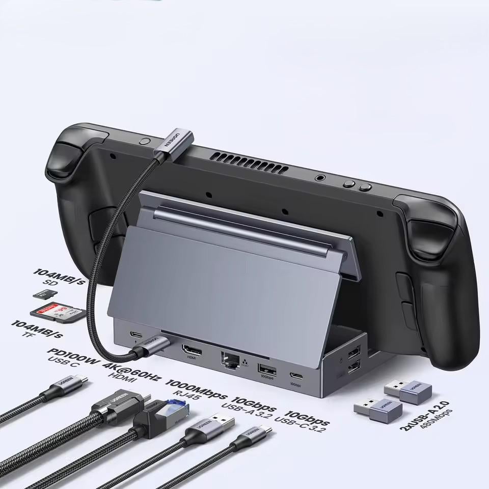 Хаб UGREEN 9в1 Steam Deck Dock 4K60Hz PD100W (2623016416)