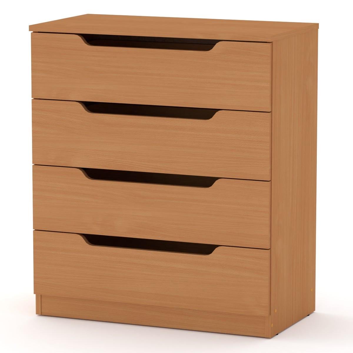 Комод Компаніт без ручок з 4 шухлядами Бук (26966252) - фото 1 Комод Компаніт без ручок з 4 шухлядами Бук (26966252) - фото 1
