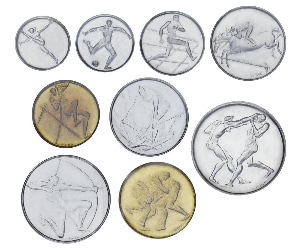 Колекційні монети Сан-Марино 1980 UNC 1/2/5/10/20/50/100/200/500 лір срібло (М04376)
