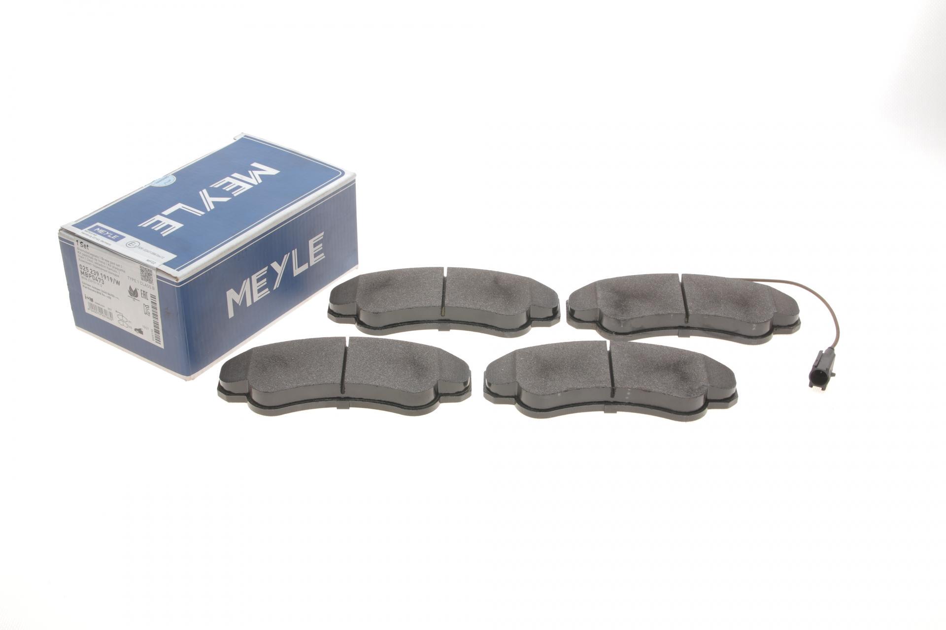 Тормозные колодки передние Meyle для Citroen Jumper/Fiat Ducato/Peugeot Boxer 02- R16 (025 239 1919/W)