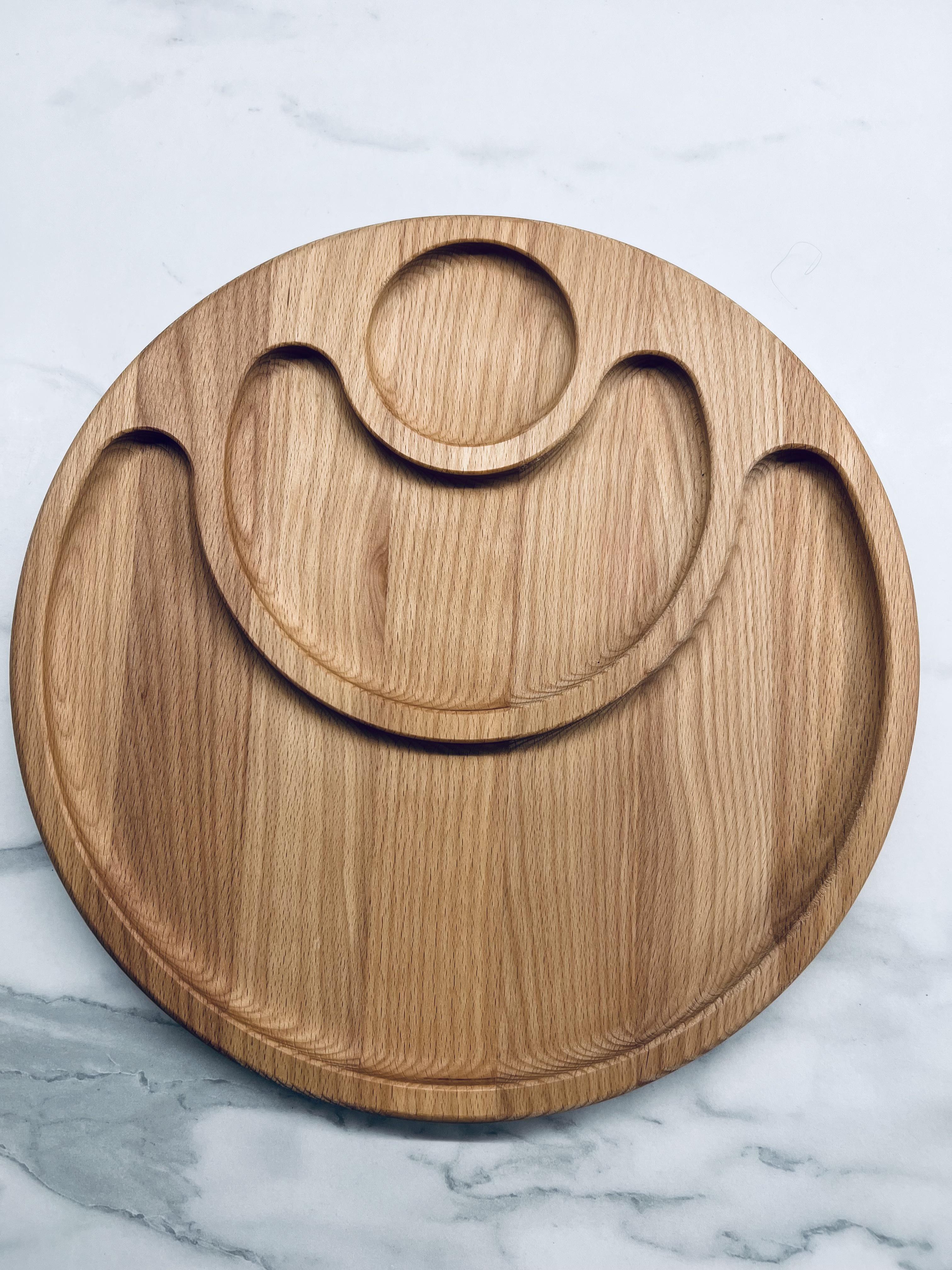 Менажница деревянная Луна d 28 см