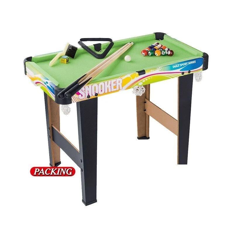 Бильярд детский 2035+3 6 2 дубинки/шары/треугольник/щеточка 61х35х47 см (164894)