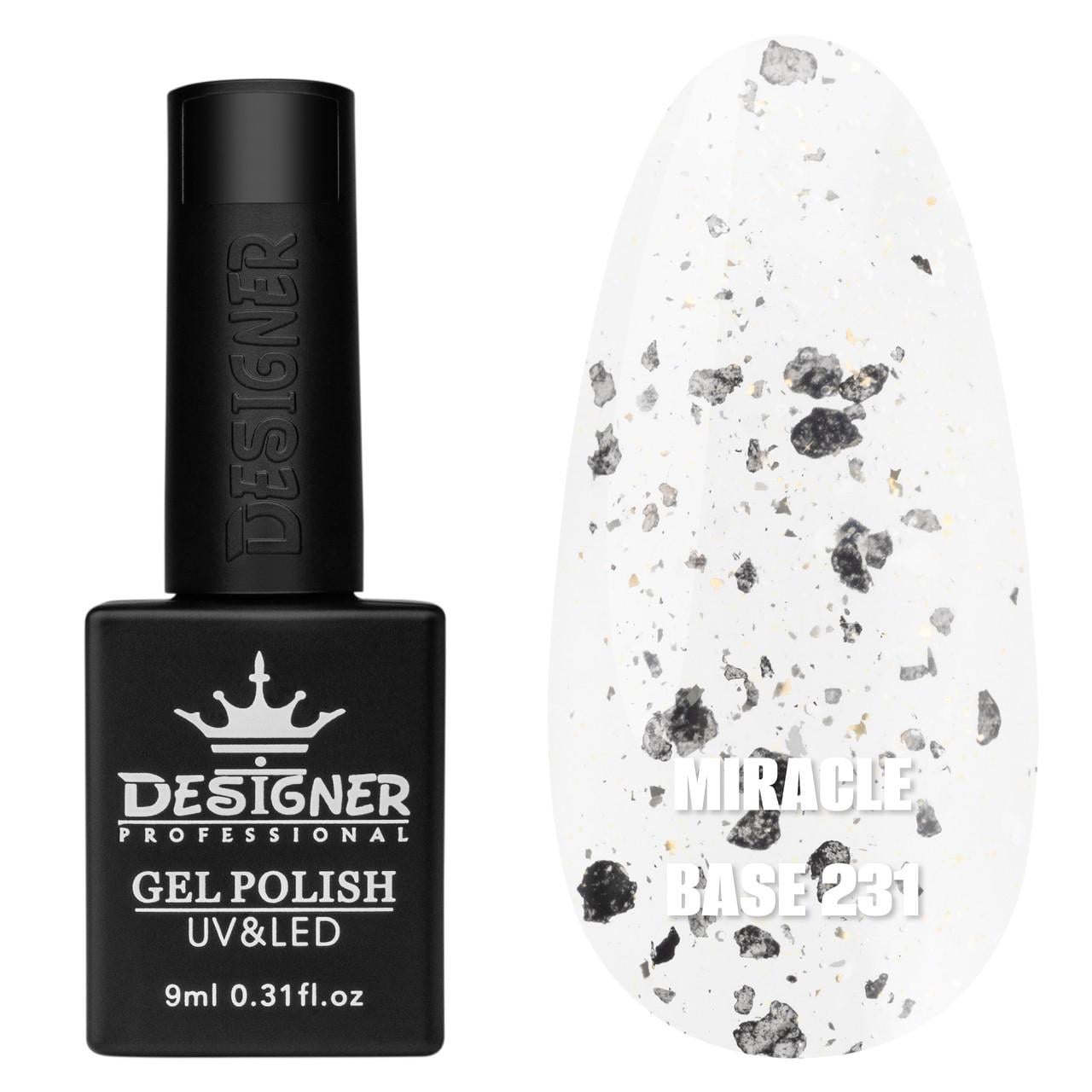 База камуфлирующая цветная Miracle base Дизайнер с хлопьями Юки 9 мл 231 База камуфлирующая цветная Miracle base Дизайнер с хлопьями Юки 9 мл 231