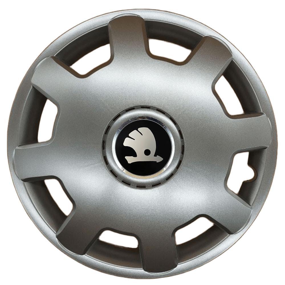 Колпаки SJS 105 с логотипом Skoda 4 шт. R13 Серебряный (2789080614)