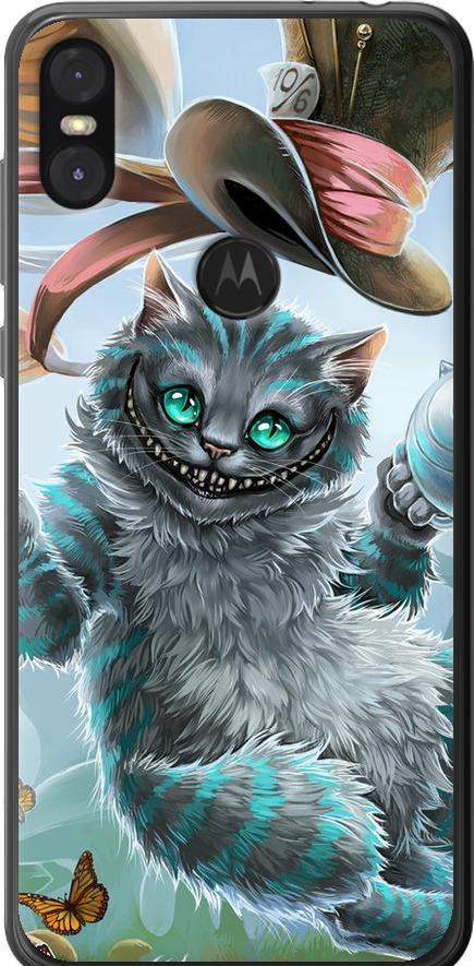 Чехол на Motorola One Чеширский кот 2 (3993u-1589-42517) Чехол на Motorola One Чеширский кот 2 (3993u-1589-42517)
