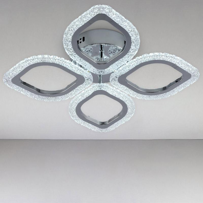 Люстра потолочная LED Light House SRS-16278/4B CR 56W смарт светодиодная с пультом Хром