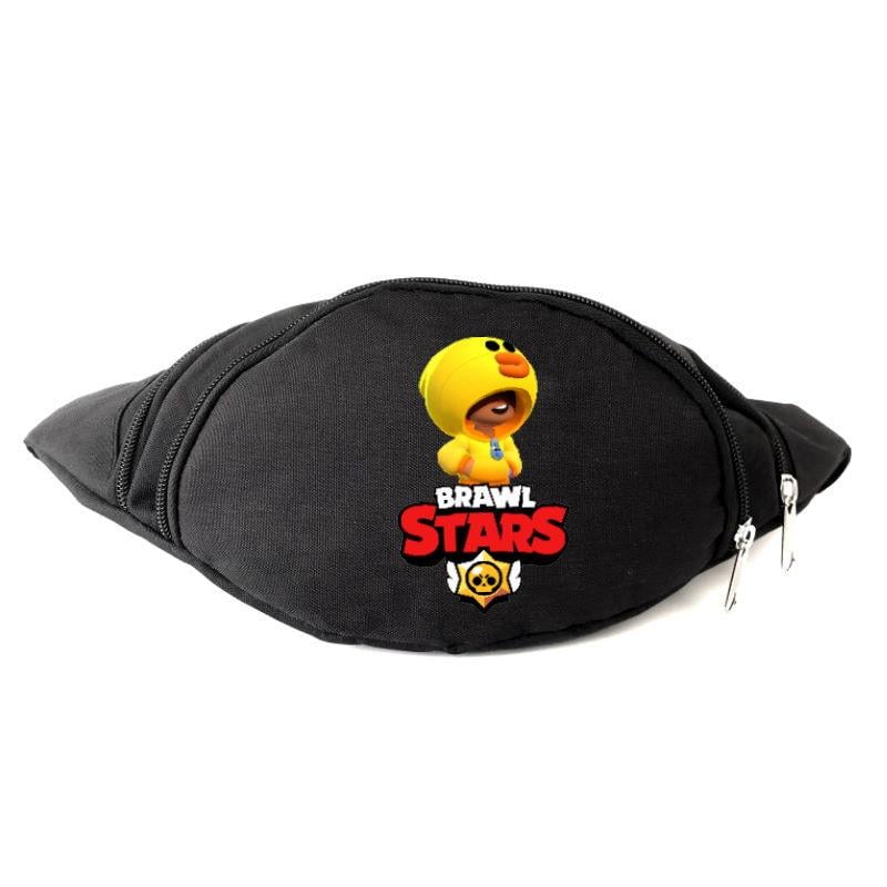 Поясна сумка-бананка Cappuchino toys Бравл Старс Леон Утка BS-LD Чорний (1652387786)