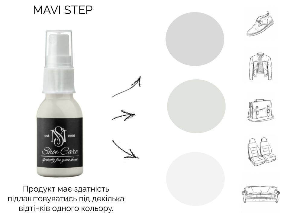 Жир норки для взуття MAVI STEP-Grease Spray 25 мл Сірий (E03/119/025) - фото 3