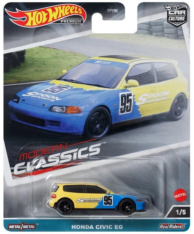 Игрушечная машинка Hot Wheels Premium Honda Civic EG 2023 Modern Classics 1/5 Car Culture (HKC67)