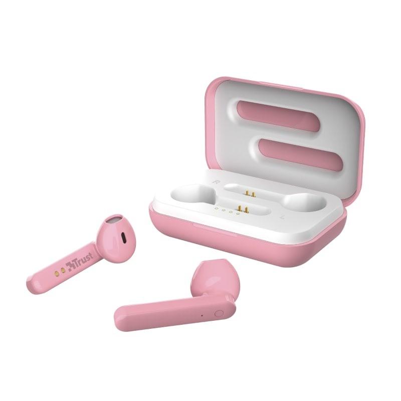 Наушники беспроводные Bluetooth Trust Primo Touch True Wireless, Pink (iz15491) - фото 7