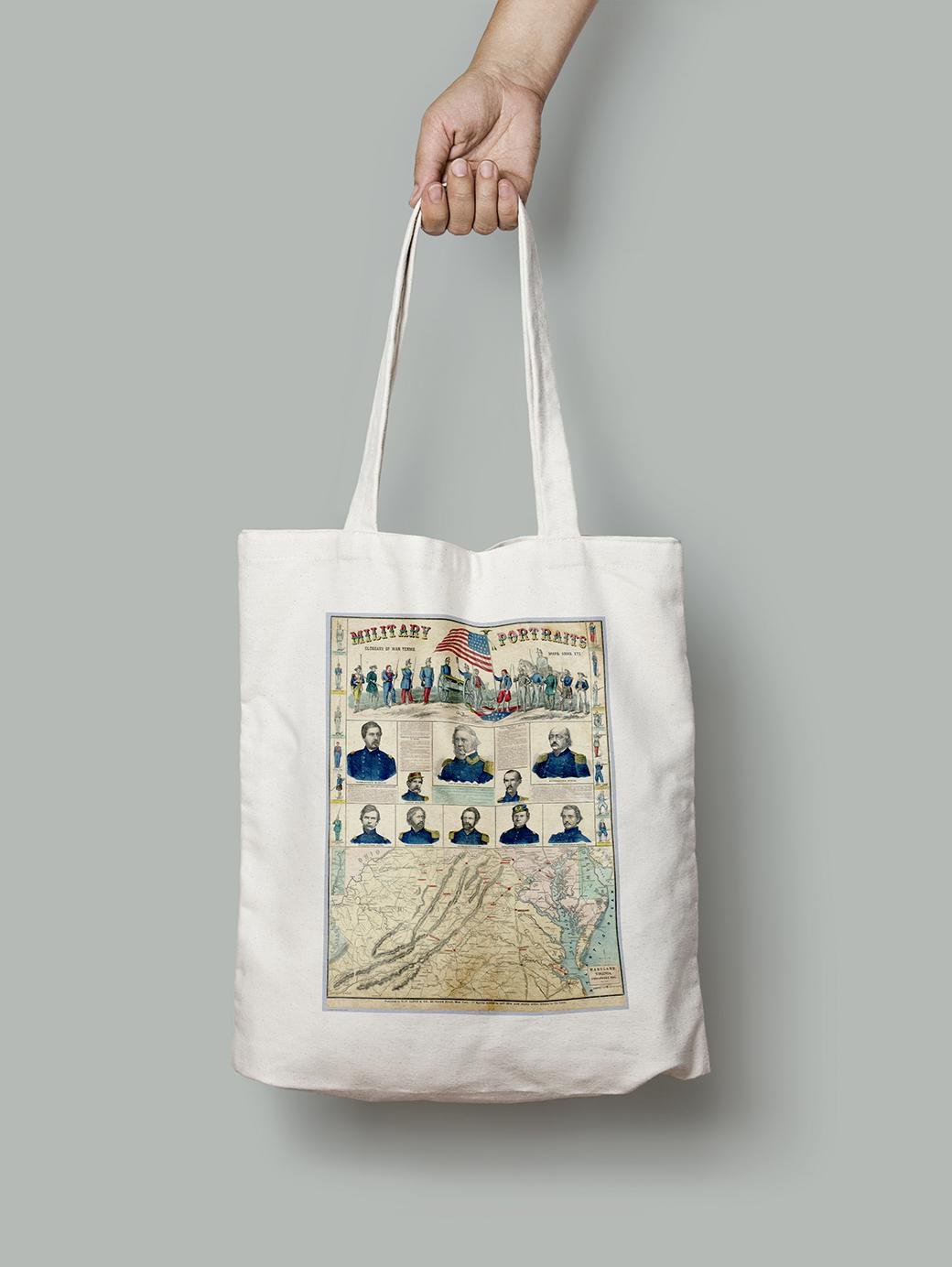 Эко-сумка Военные Портреты Глоссарий военных терминов Карты оружия шопер (OLD_MAP_poster_63_Bag)
