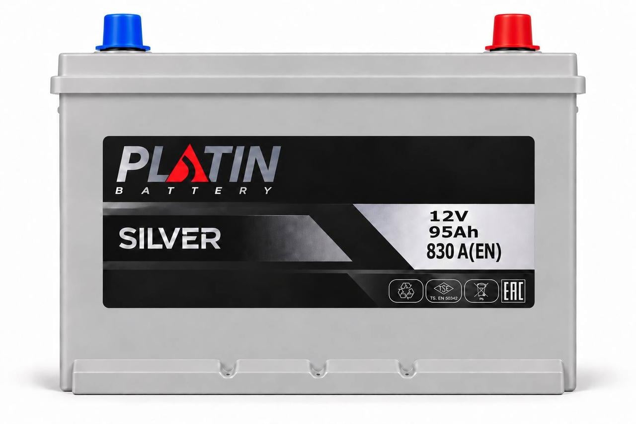 Аккумулятор автомобильный Platin Silver Asia 95 Ah 830A R+ 12V (3213332654)
