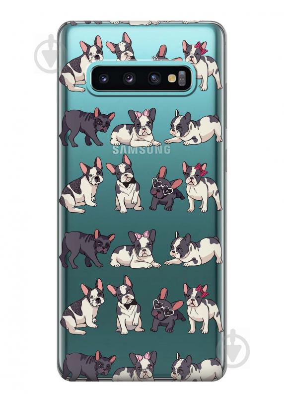 Чехол iSwag для Samsung Galaxy S10 Маленькие бульдоги (H421)
