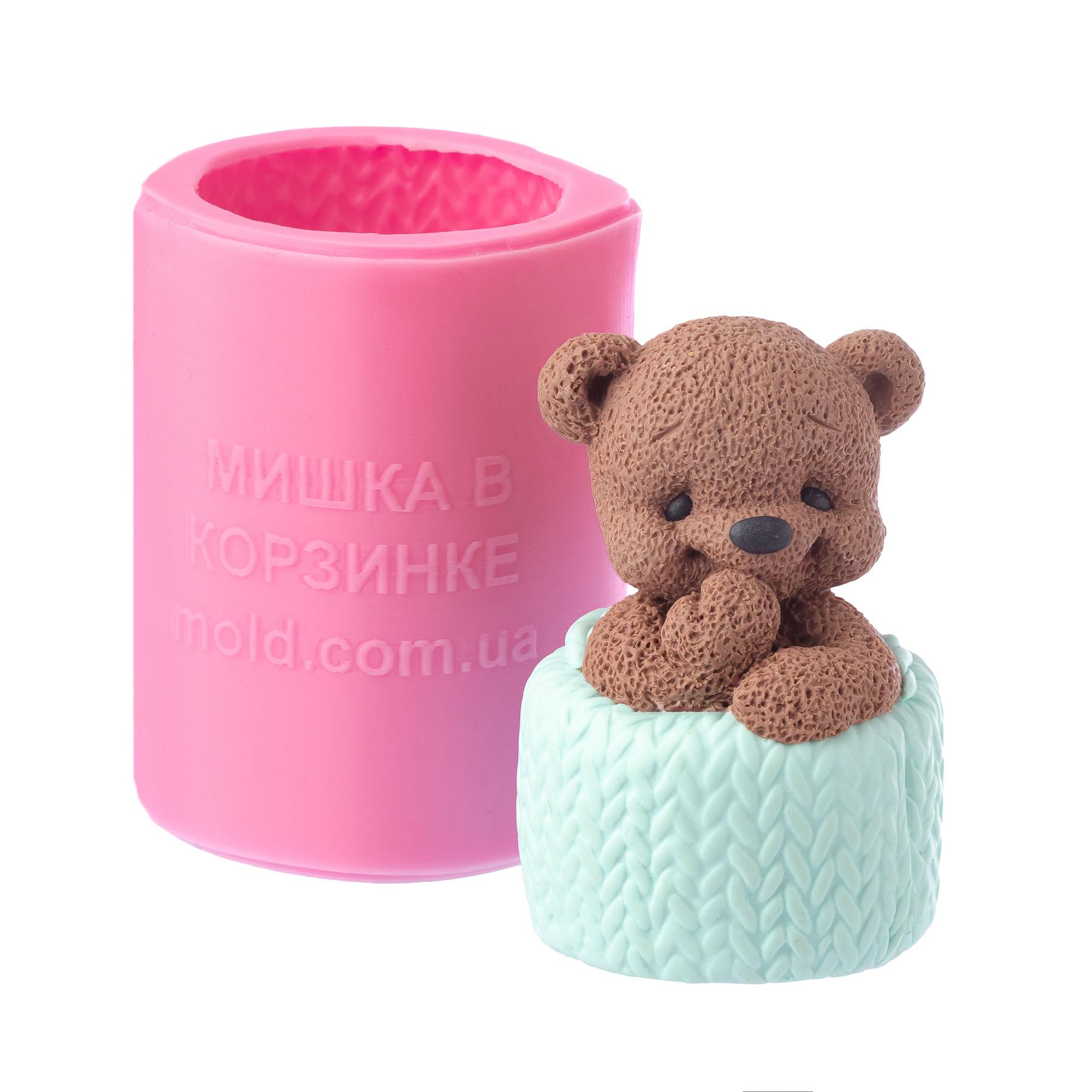 Молд силиконовый Orehova Мишка в корзинке (8562)