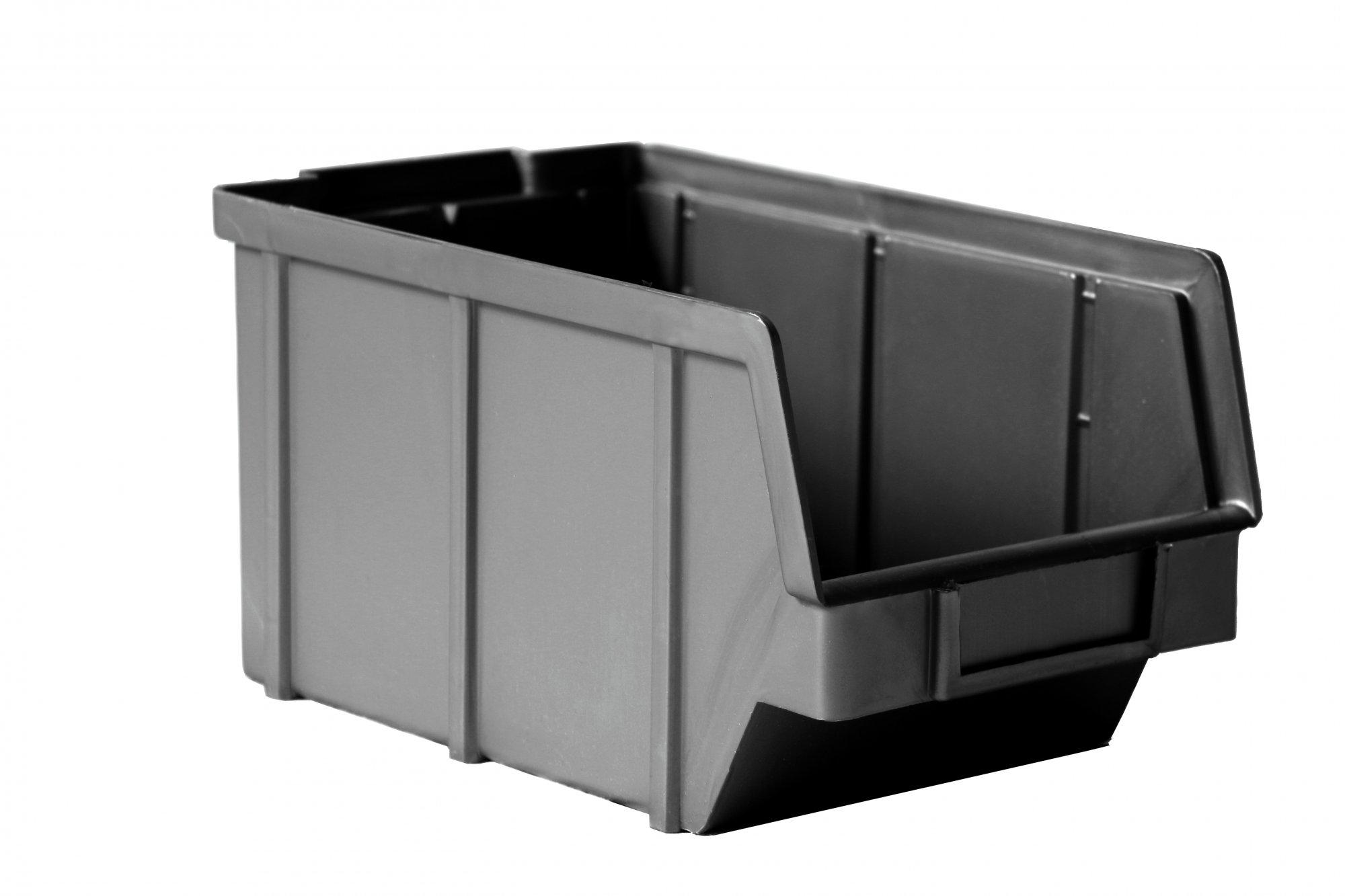 Ящики пластикові для зберігання металовиробів 230х145х125 мм Чорний (00003) - фото 2
