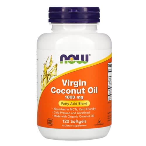 Масло МСТ NOW Virgin Coconut Oil 1,000 мг 120 Softgels (NOW-01718)