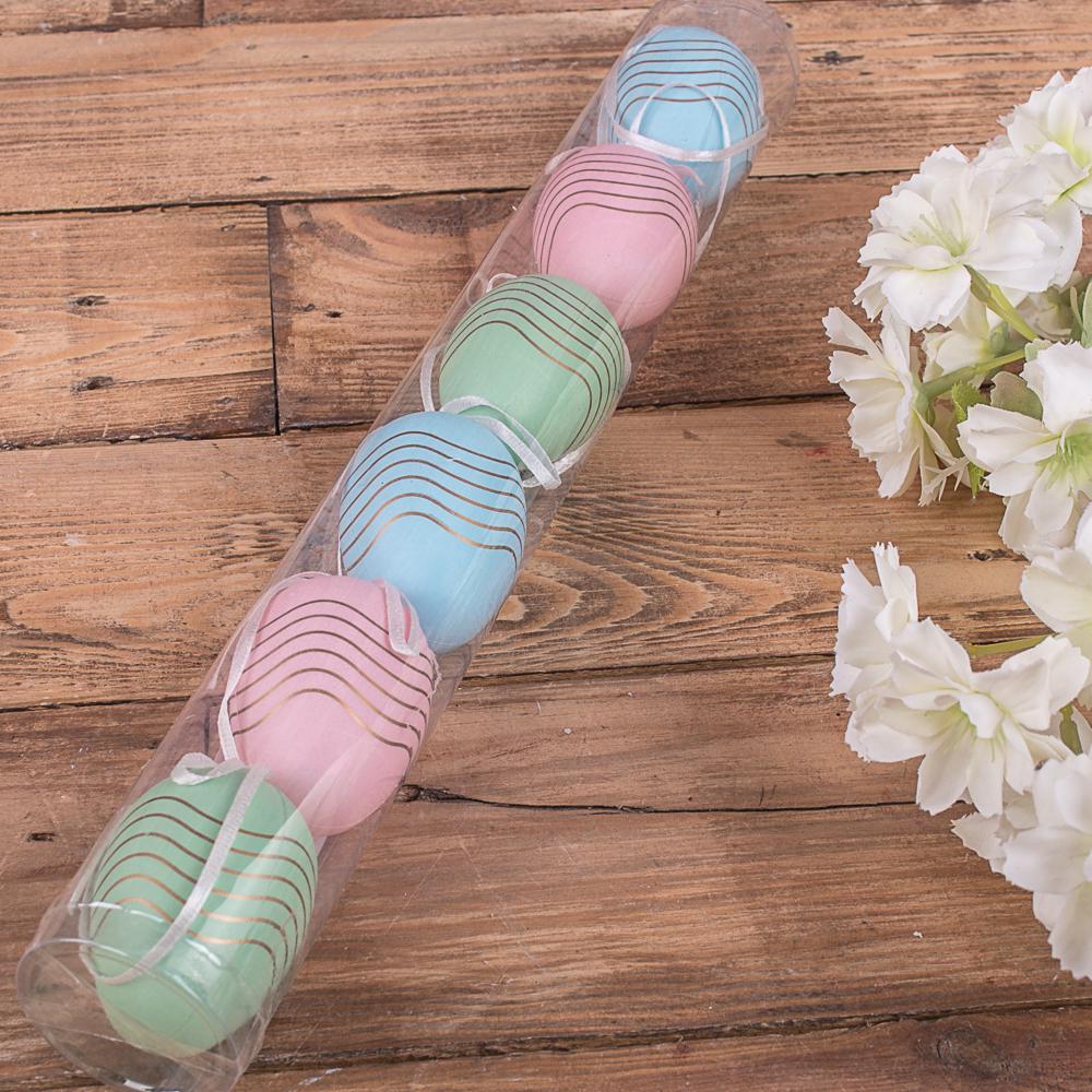 Яйца в тубусе пластиковые для декора (3553-11)