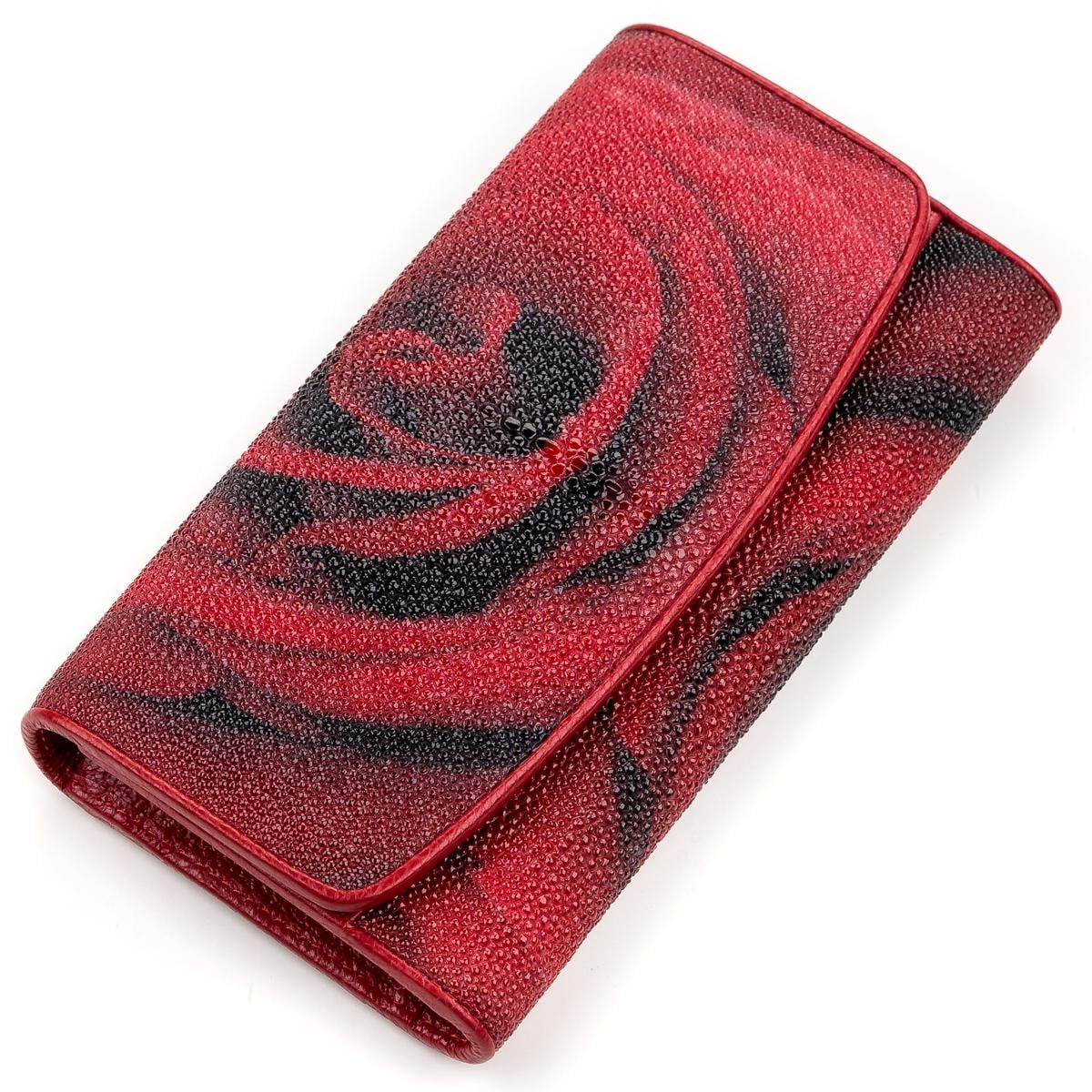Женский кошелек Stingray leather 18157 кожаный Красный
