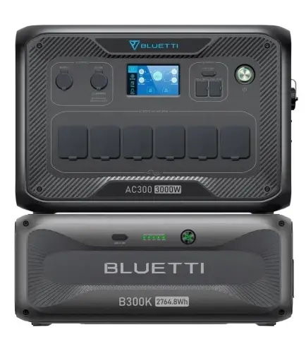 Комплект зарядной станции BLUETTI AC300 и battery module B300K Black Комплект зарядной станции BLUETTI AC300 и battery module B300K Black
