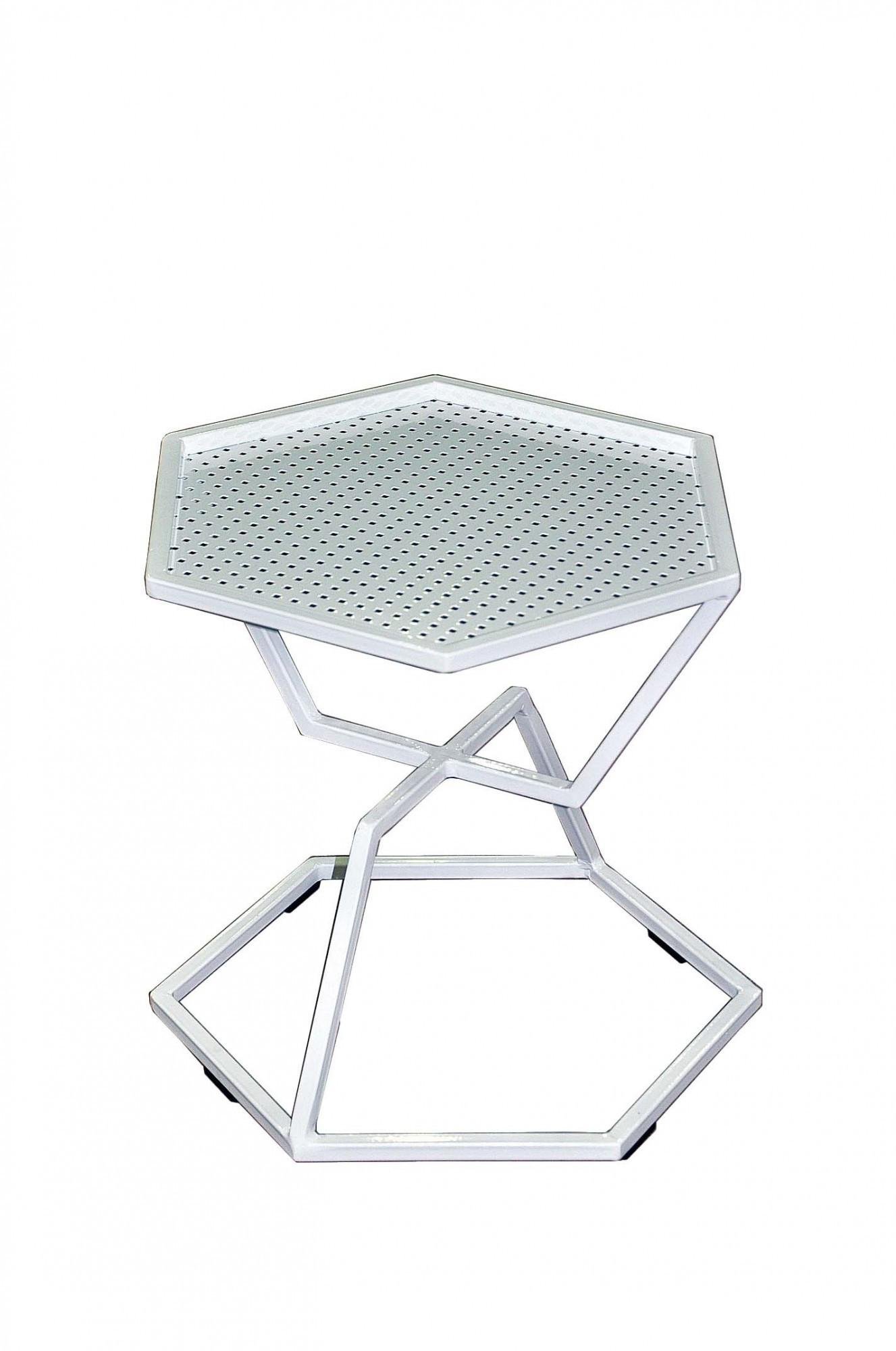 Столик кофейный Kompred OL130 Песочные часы Белый (5462261)