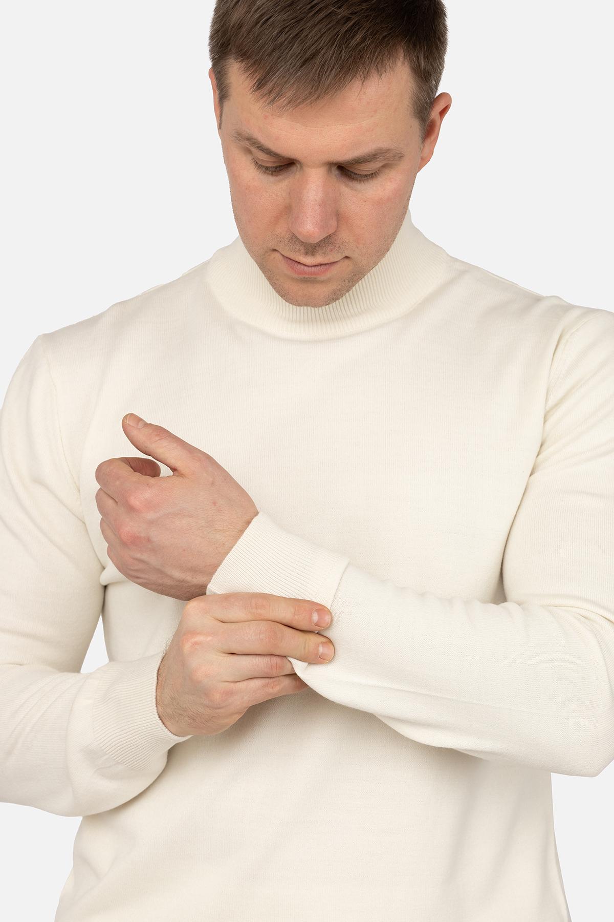 Гольф мужской р. 48 Молочный (SKT001047510) - фото 3 Гольф мужской р. 48 Молочный (SKT001047510) - фото 3