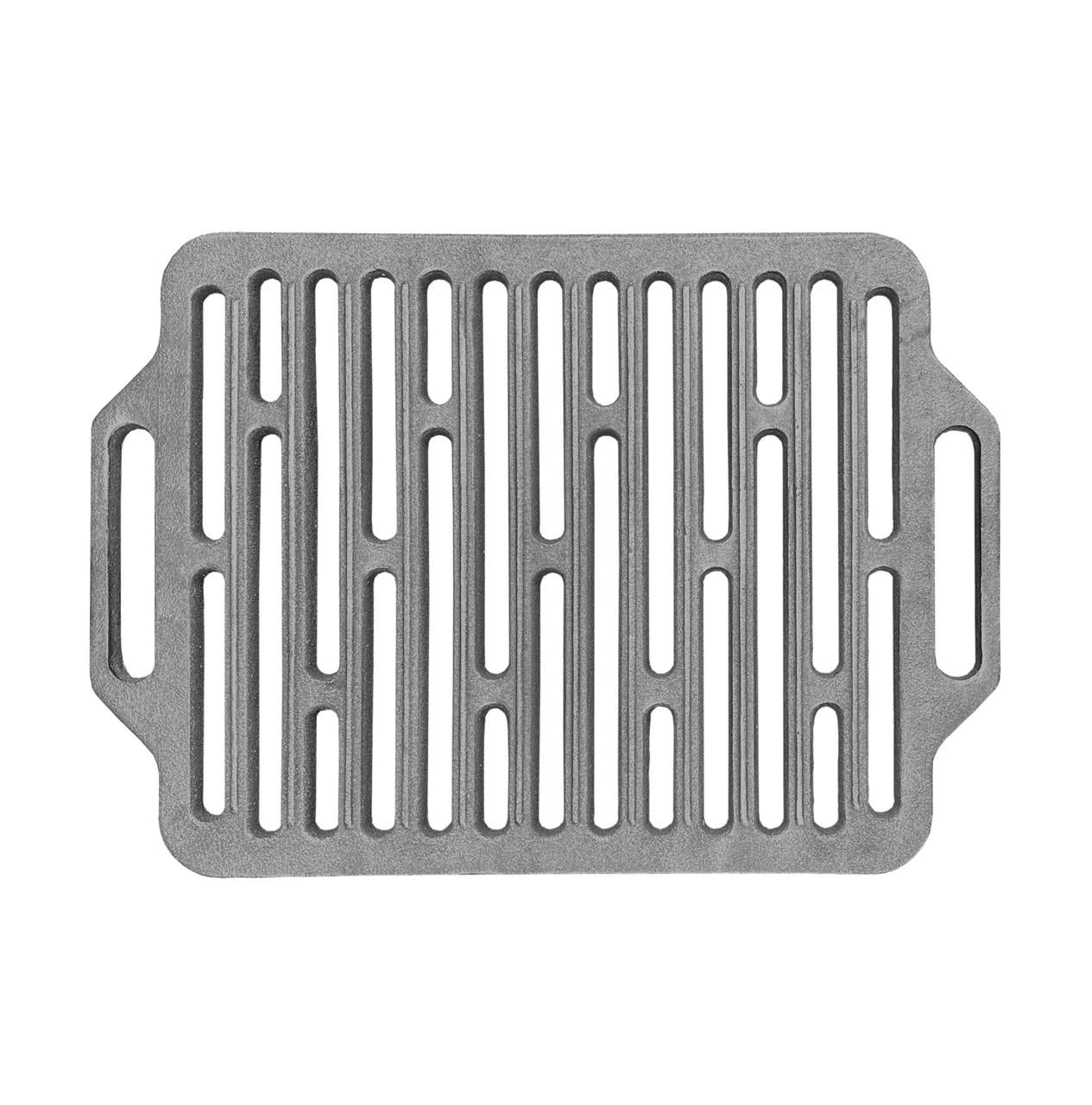 Решетка-гриль универсальная чугунная Metalzavod с ручками 420х300 мм (R-GRL-CHG-420x300R)