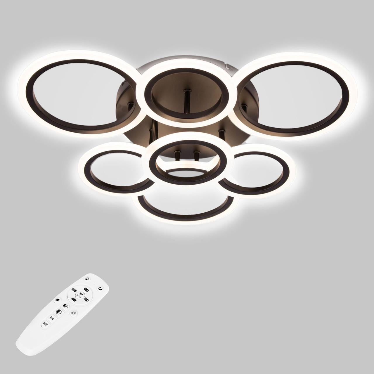 Люстра потолочная LED Sunlight 6326/3+4 Черный (2930750837)