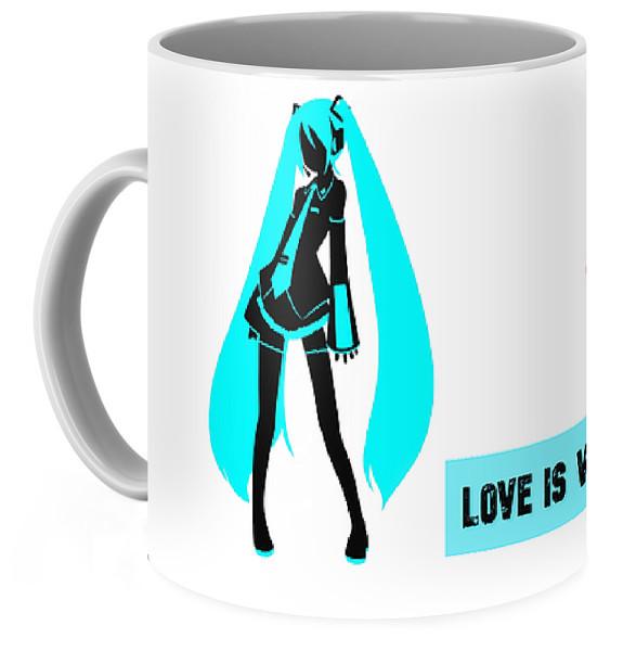 Чашка Love Is War Hatsune Miku Logo