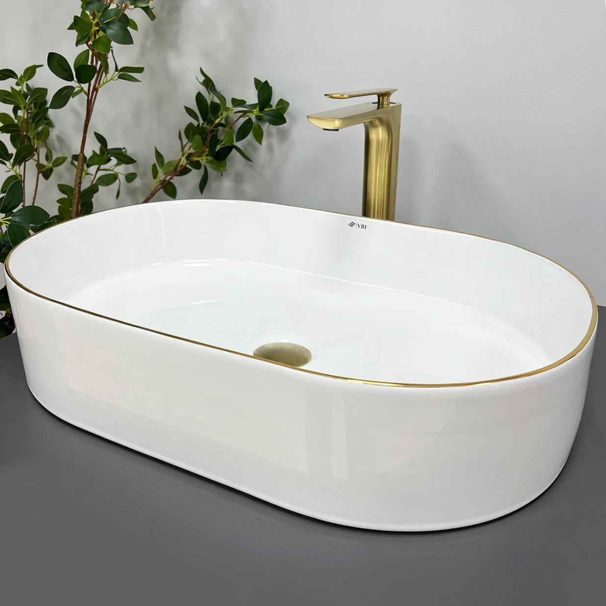 Умывальник накладной VBI VERONA 60 White/Gold Edge (2808389736) Умывальник накладной VBI VERONA 60 White/Gold Edge (2808389736)