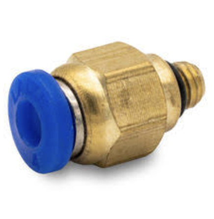 Фитинги PC4-M5 для тефлоновой трубки из латуни ( PC4-M5-Л)