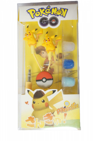 Наушники Optima Mp3 Pokemon Go Pikachu Funny with Pokeball 3,5 мм Yellow