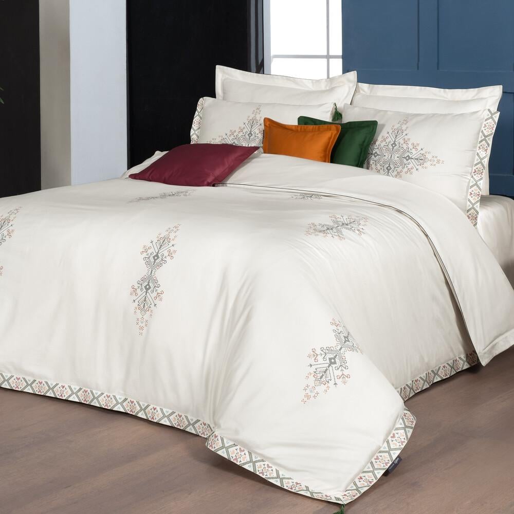 Комплект постельного белья Sarev Umay делюкс сатин с вышивкой 300ТС евро (2000022282821)