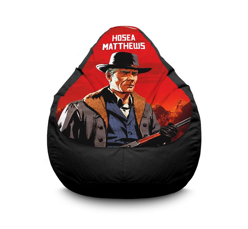 Кресло мешок iPuff RDR 2 Hosea Matthews Оксфорд XXL 90х125 см Черный