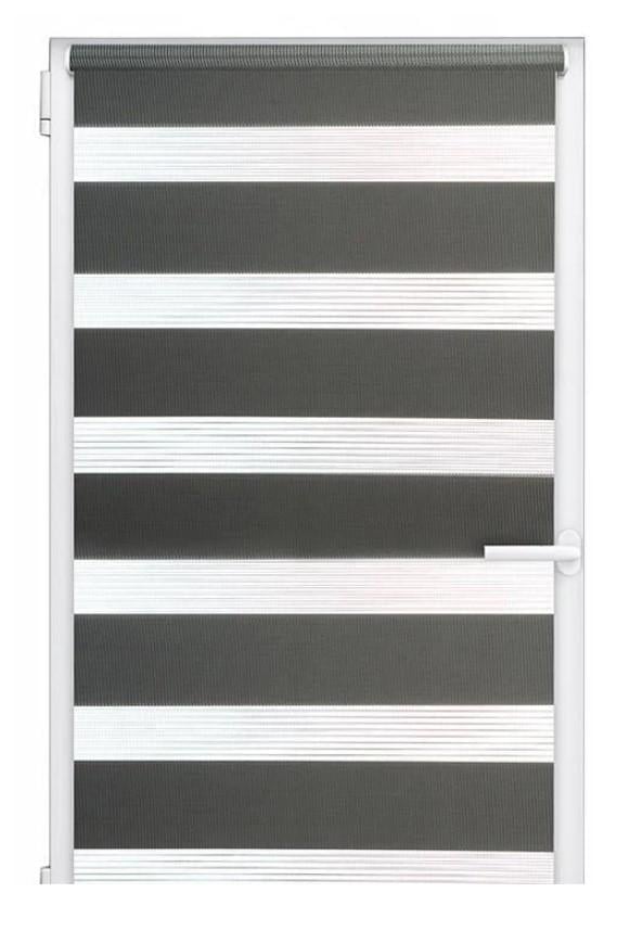 Рулонная штора тканевая день-ночь BH 3003 87x150 см Темно-серый (17925693)