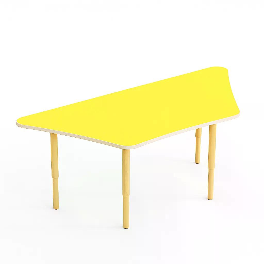 Детский стол Трапеция с регулировкой высоты ЛДСП металл Желтый