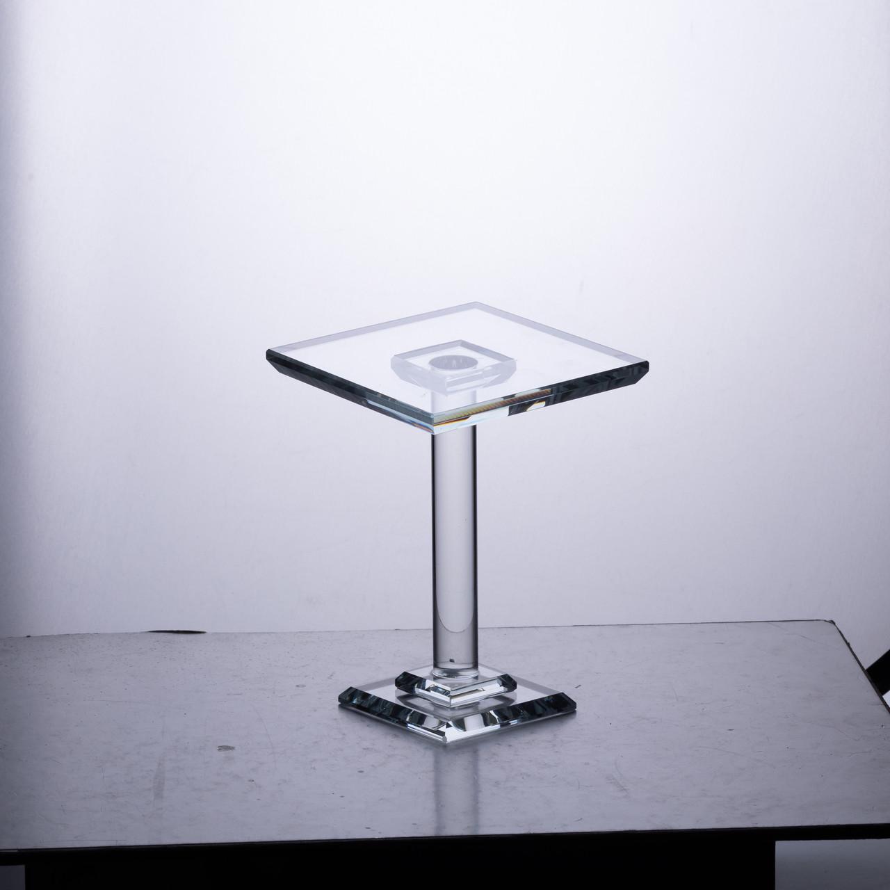 Тортівниця скляна HP-4-71M на ніжці кругла стійка для торта/капкейків 12x12x18 см (6954) - фото 5 Тортівниця скляна HP-4-71M на ніжці кругла стійка для торта/капкейків 12x12x18 см (6954) - фото 5