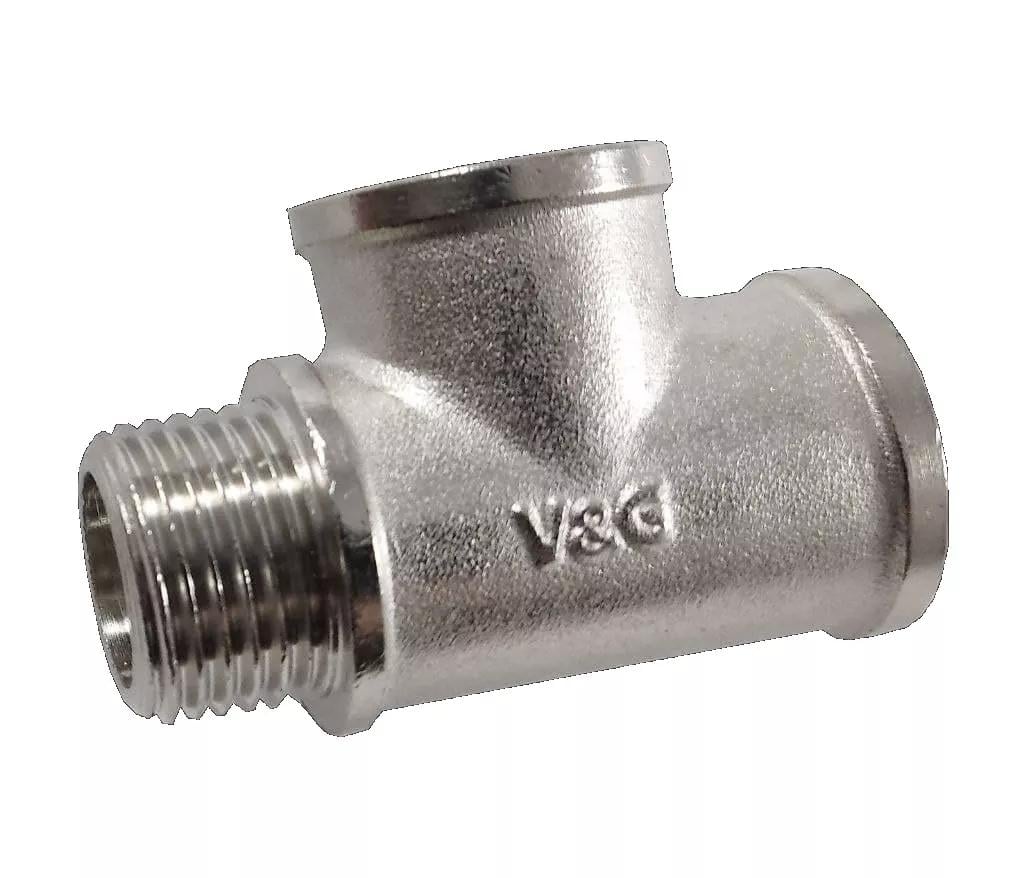 Тройник V&G VALOGIN VG-202701 латунь внутренняя-внутренняяутренняя-наружная 1/2" (156444)